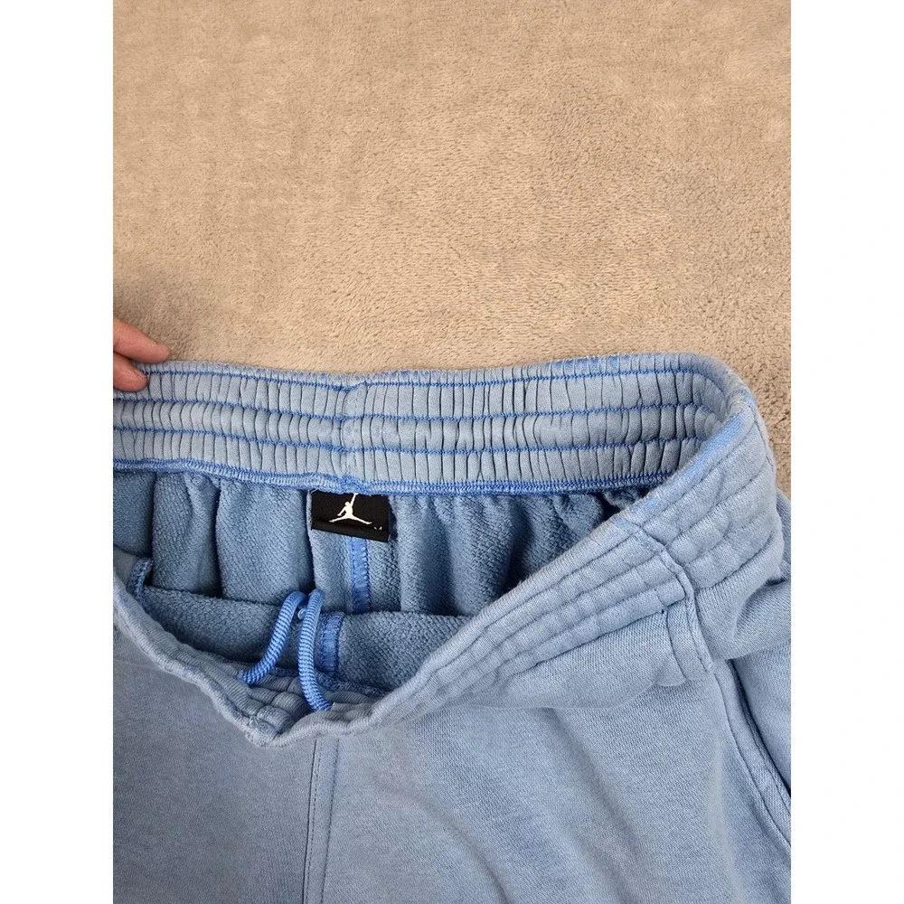 Jordan Sweat Basketball Shorts Mens Medium Blue Jumpman Logo Fleece 884280 *Read